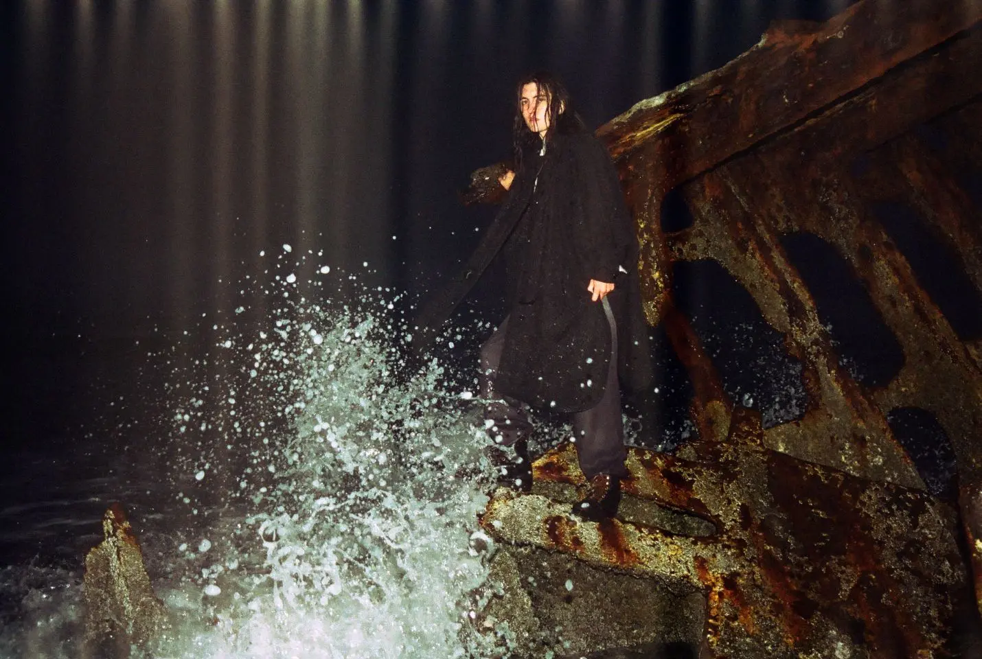 Searows stood by the water's edge