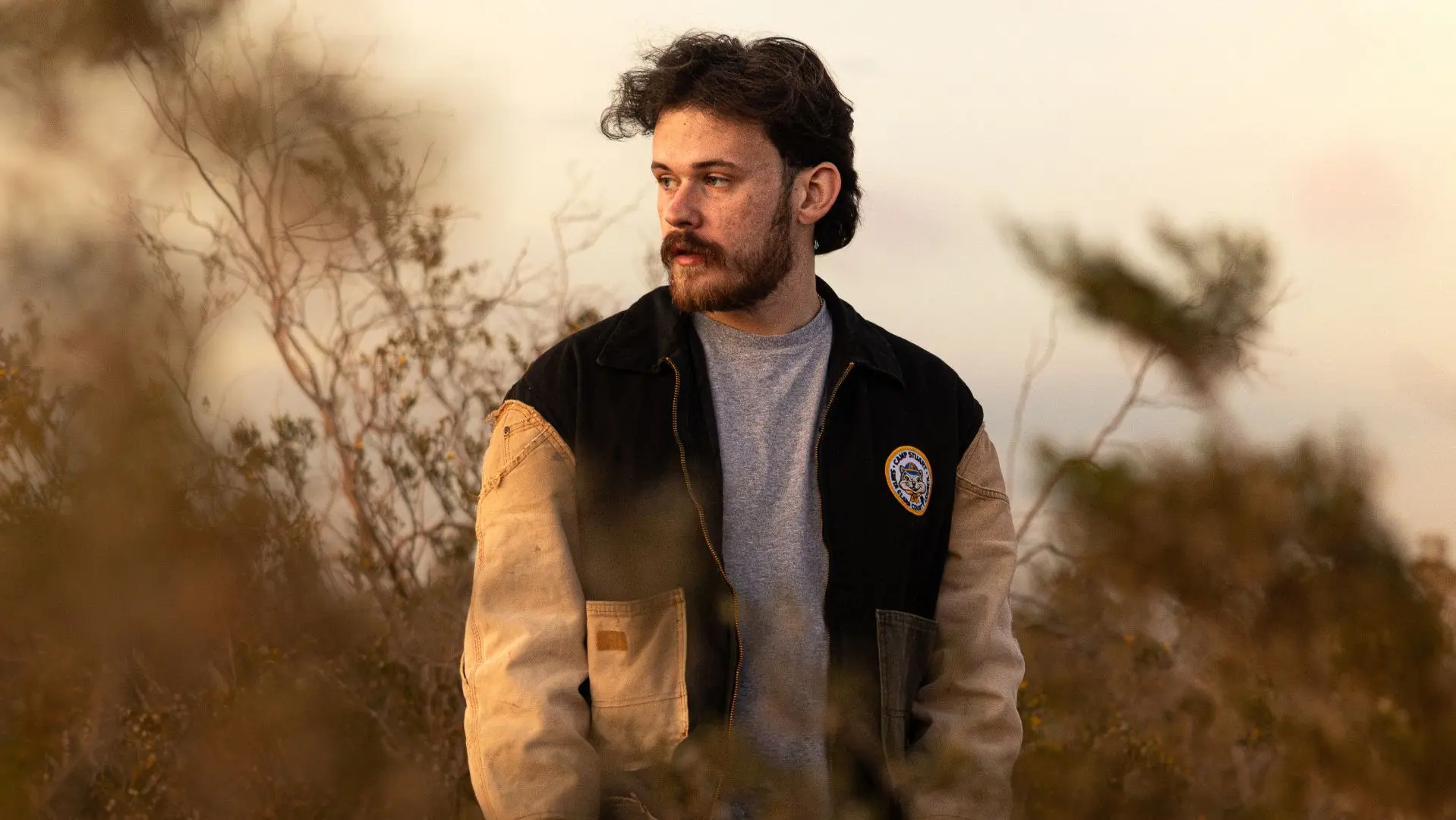 Ethan Regan stood in a field