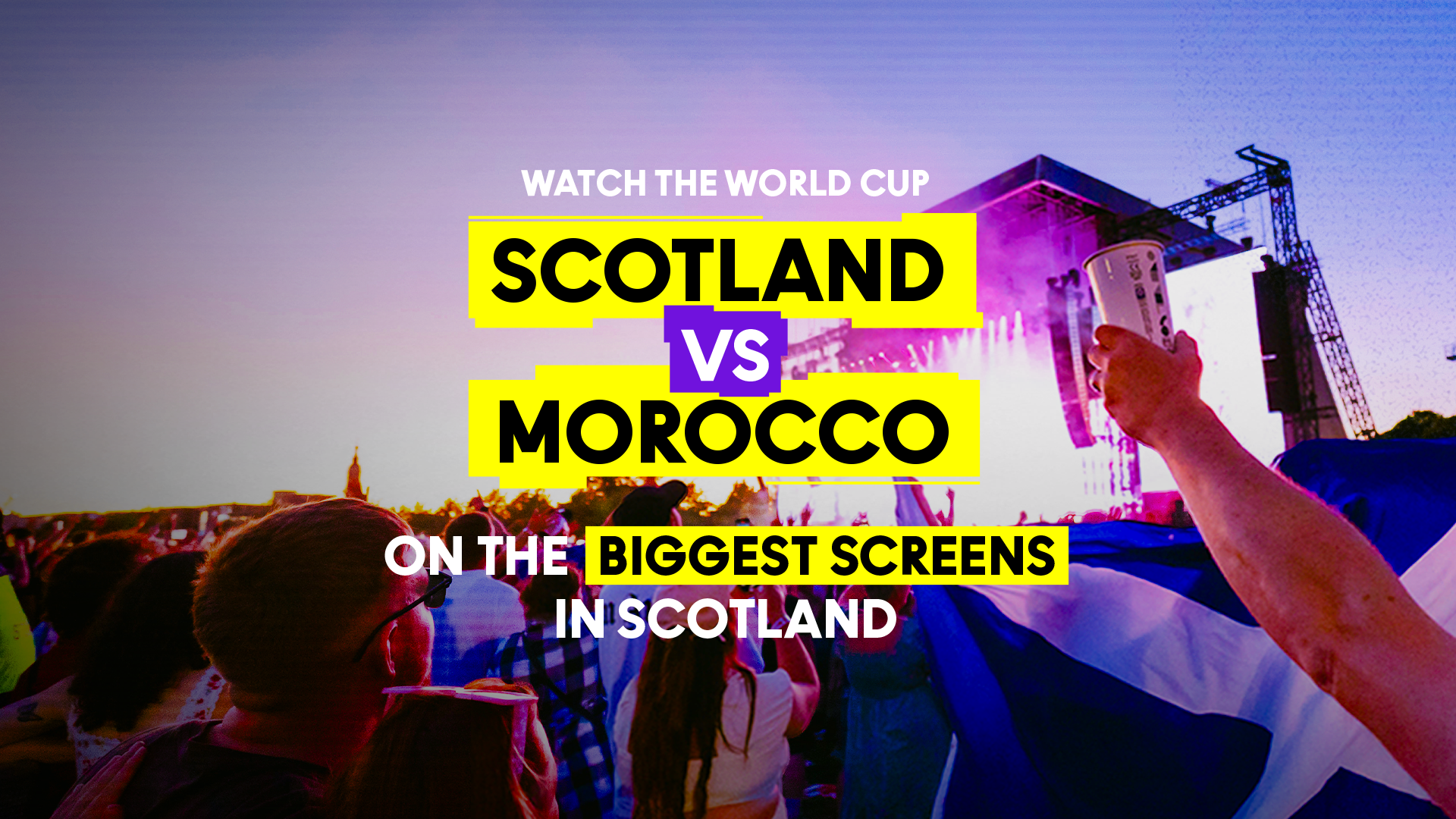 Promotional picture for Scotland vs Morocco at Glasgow Green