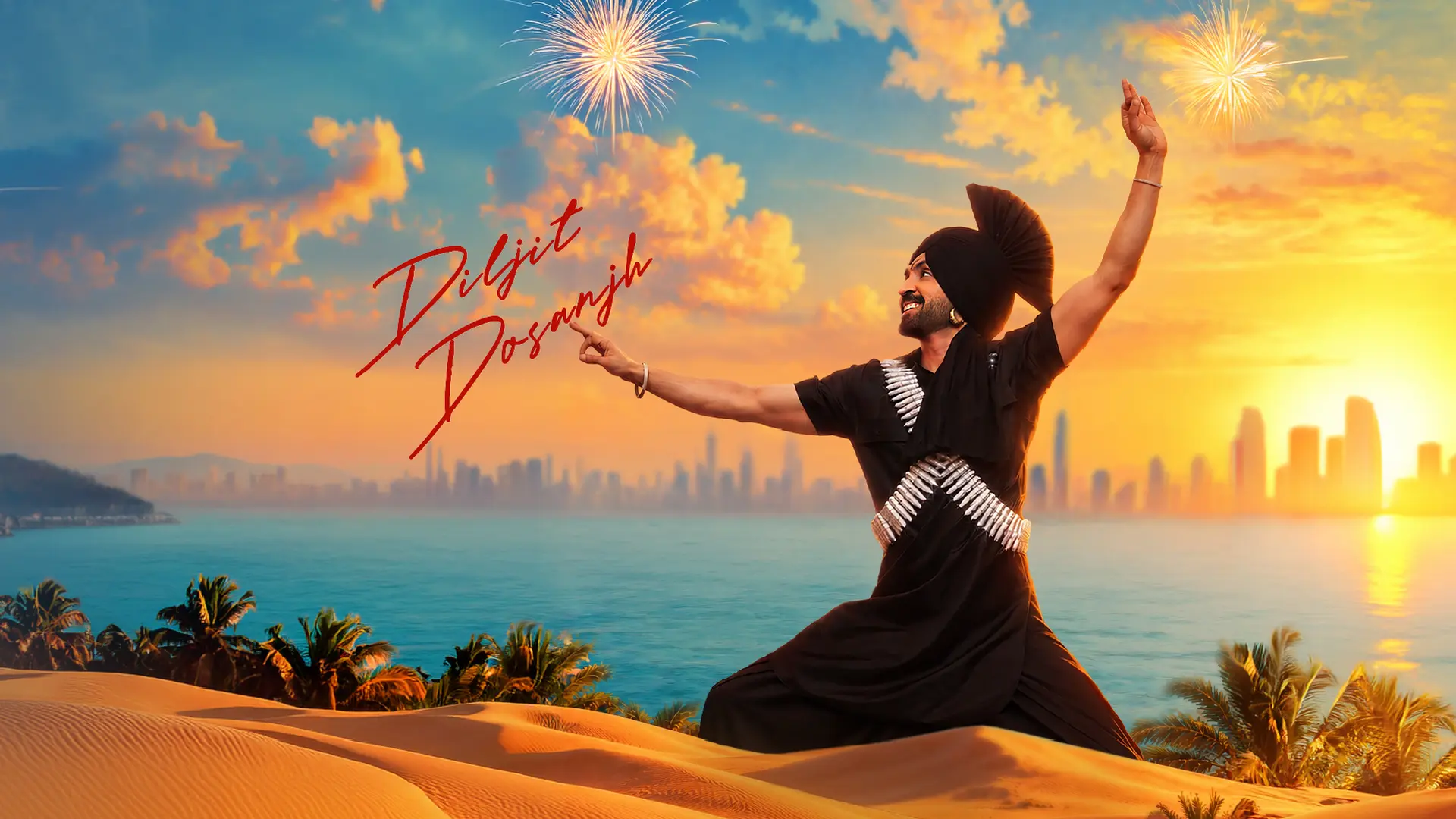 Diljit live in Abu Dhabi poster