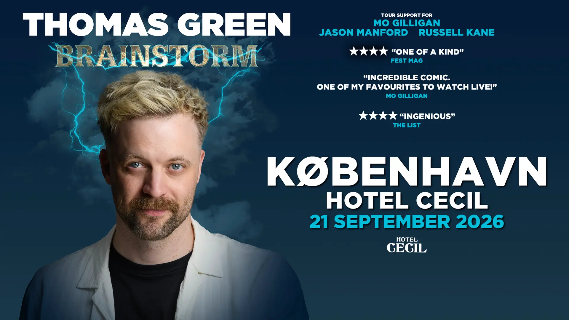 Photo of Thomas Green Brainstorm Tour poster in Cophenhagen