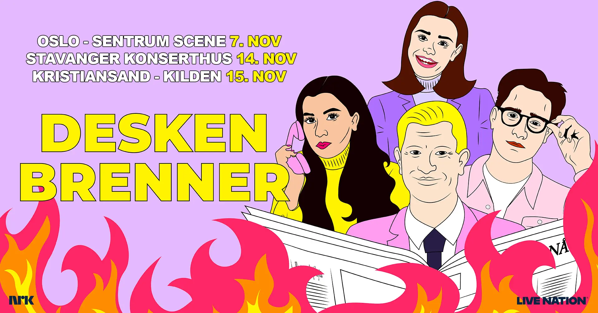 Bilde av desken brenner