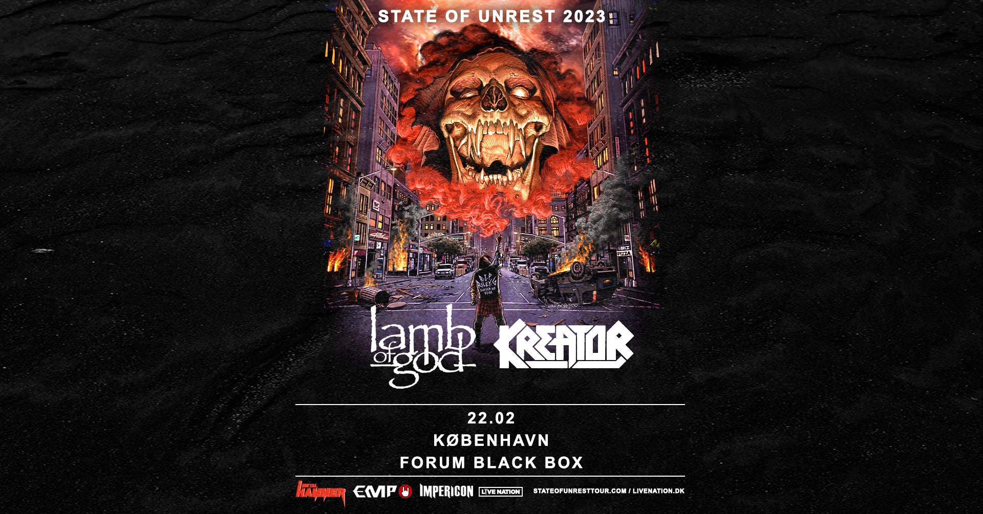 Buy tickets for Lamb of God & Kreator State Of Unrest Tour at Forum