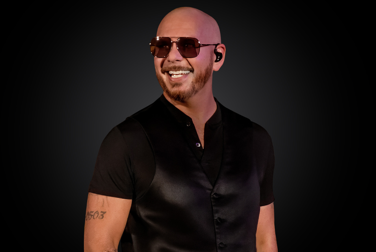 Man in black shirt with black sunglasses