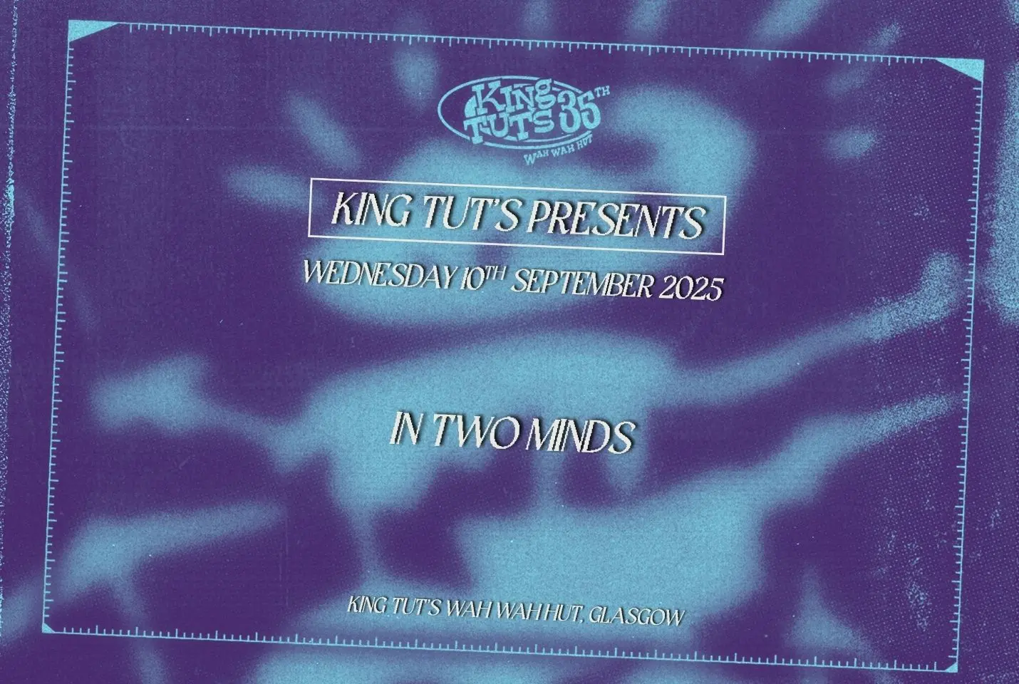 King Tut's Presents In Two Hands on blue background with white text