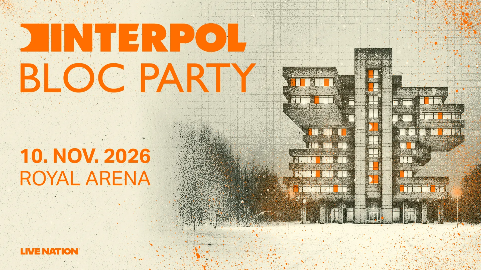 Cph. artwork of co headline interpol and bloc Party