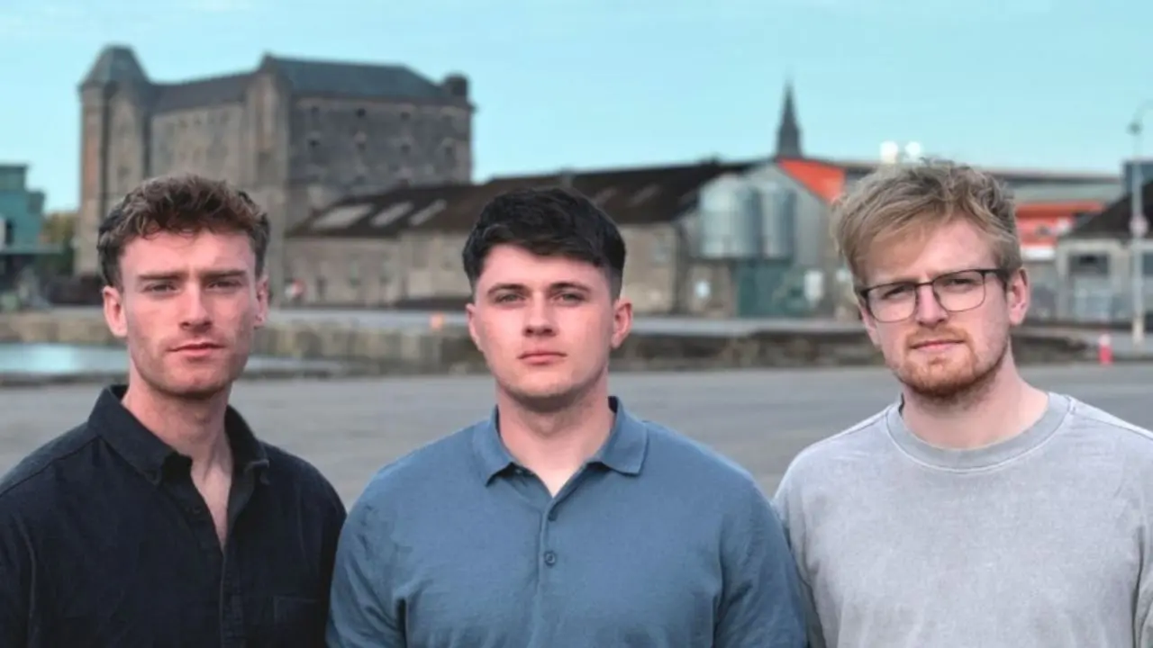 band posing outdoors