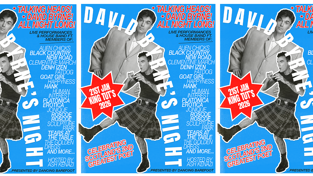 Promotional poster for a David Byrnes / Robert Burns Night